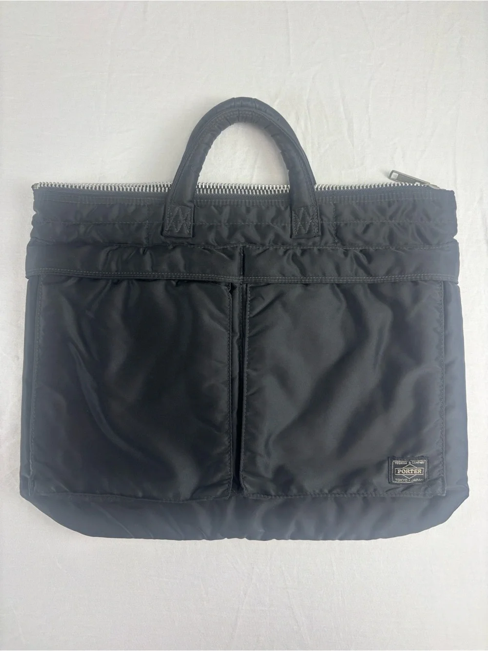Yoshida & Co. Porter Black Tanker Short Tote Bag